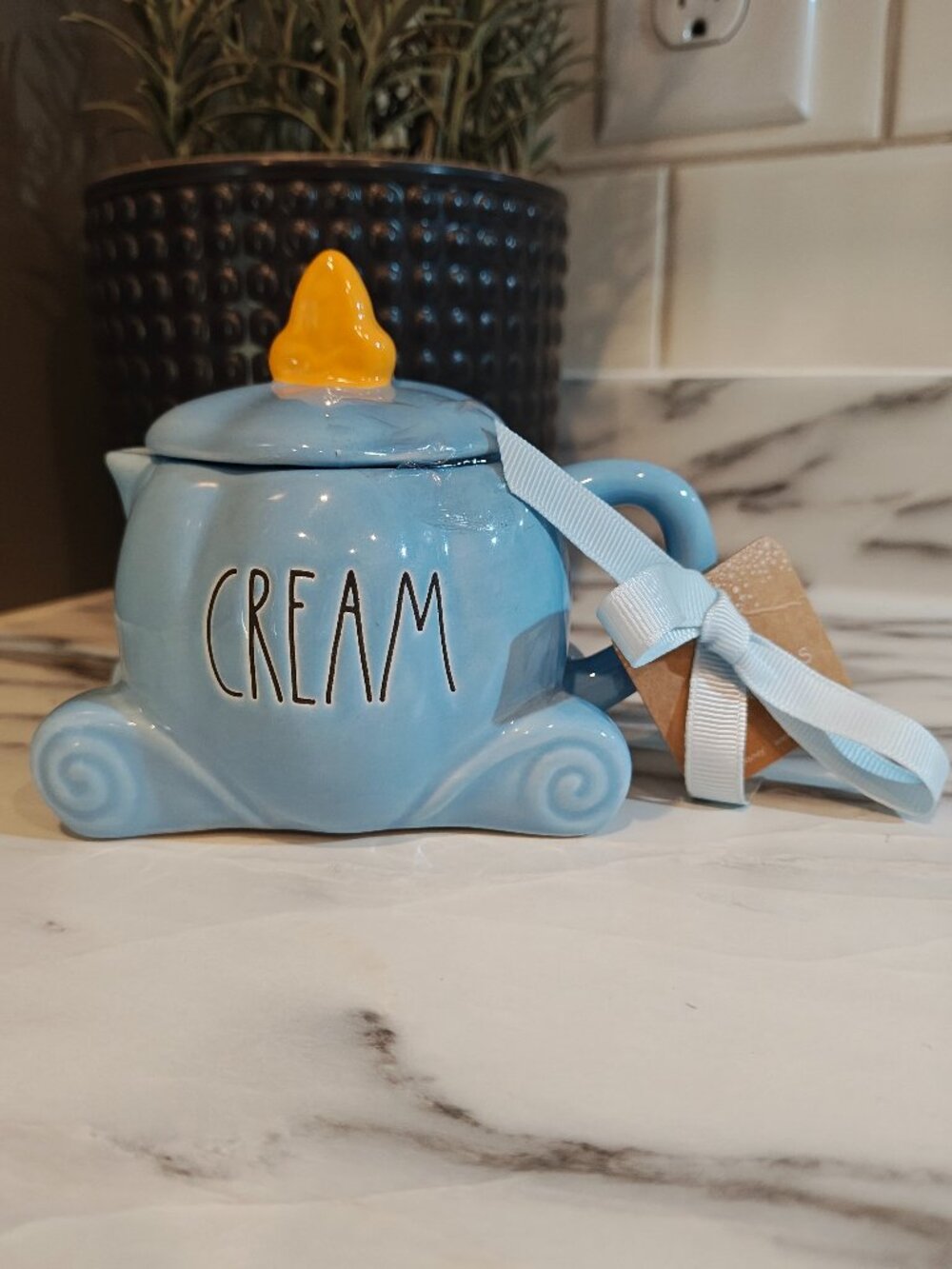 Rae Dunn Disney Cinderella Pumpkin Coach Creamer